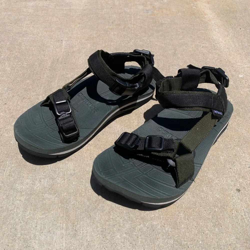 Sandugo Sinai adjustable strap hiking sandals in olive green - size 5 mens